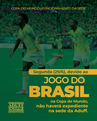 Não haverá expediente na sede da Aduff no dia 29 de junho
