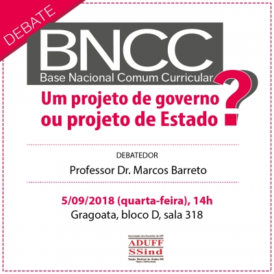 Debate sobre BNCC acontece dia 5 de setembro na Faculdade de Educação