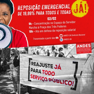 Servidores vão defender reposição salarial com ato simbólico nacional em Brasília