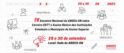 Aduff vai à Brasília discutir carreira EBTT no encontro nacional do Andes-SN