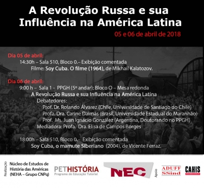 Seminário internacional encerra edital lançado pela Aduff para celebrar o centenário da Revolução Russa