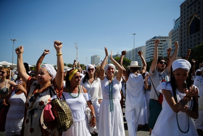 No domingo (18), ato pela liberdade religiosa ocupou Avenida Atlântica, em Copacabana