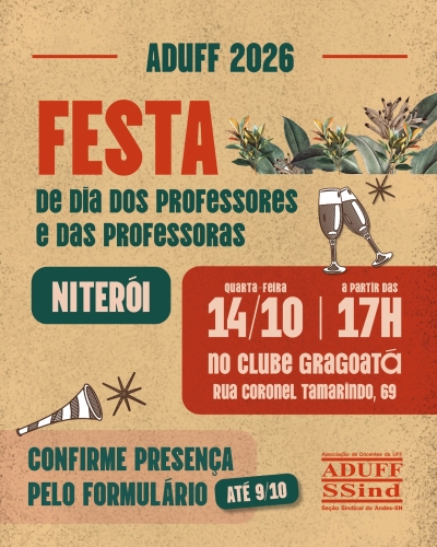 Aduff promove Festa do Dia dos Professores e das Professoras em Niterói