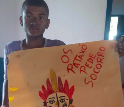 Foto divulgada pelas entidades indígenas do jovem assassinado no Sul da Bahia