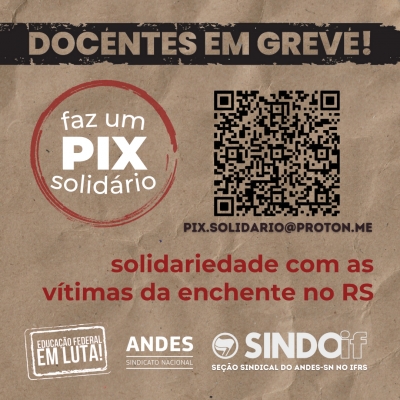 Docentes do IFRS nos campi de Porto Alegre realizam campanha de solidariedade às vítimas da tragédia climática no RS