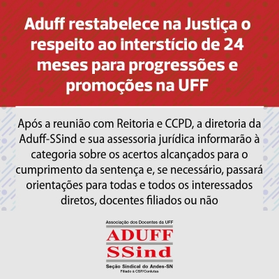 Aduff ganha ação e anula efeitos da Nota Técnica nº 121/2020 da UFF, considerada ilegal pela Justiça