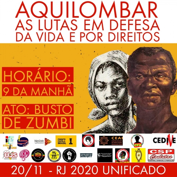 No dia da Consciência Negra (20), ato no Centro do Rio pede por direitos e repudia governo Bolsonaro