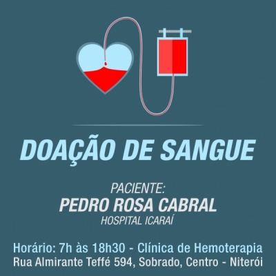 Doação de sangue em favor de Pedro Rosa, do Sintuff