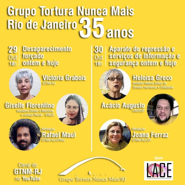 Grupo Tortura Nunca Mais do Rio de Janeiro completa 35 anos em defesa dos Direitos Humanos