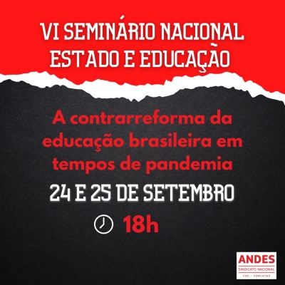 Aduff inscreve docentes para “VI Seminário Nacional Estado e Educação” do Andes-SN