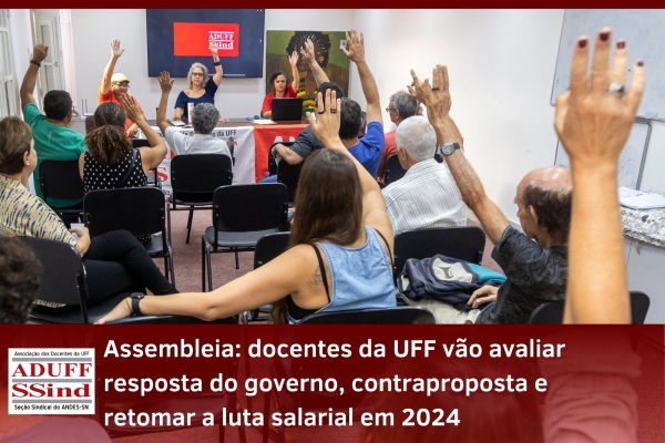 Assembleia será nesta quinta-feira, dia 25 de janeiro, na sede da Aduff, com possibilidade de participação por vídeo