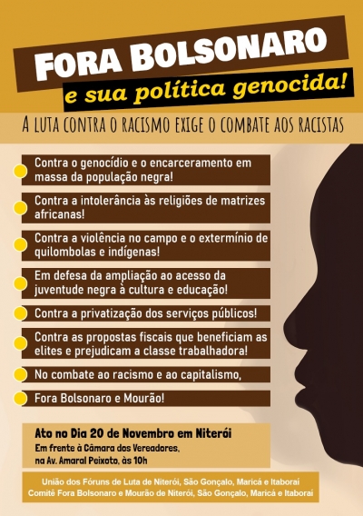 Ato da Consciência Negra em Niterói começa às 10h em frente à Câmara de Vereadores