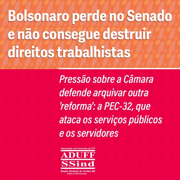 Bolsonaro fracassa no Senado, que rejeita projeto de &#039;emprego&#039; sem FGTS, 13o, férias e Previdência