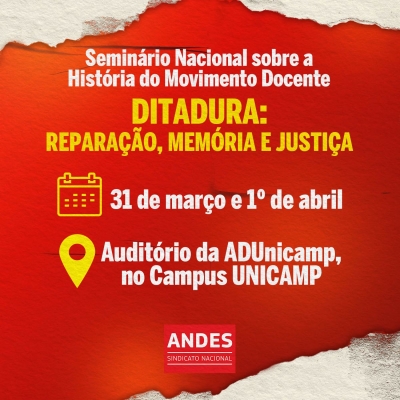 Aduff participa de seminário nacional do GT de História do Movimento Docente do Andes-SN
