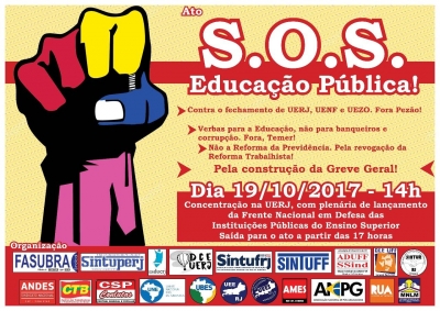 Quinta-feira (19): Dia Nacional em Defesa da Educação Pública terá ato em defesa das estaduais