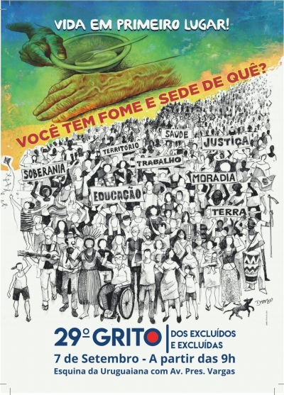 29º Grito dos Excluídos volta às ruas do Rio de Janeiro em 7 de Setembro