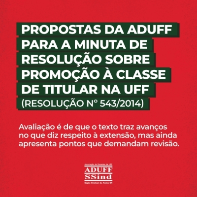 Assembleia docente debate minuta de resolução sobre promoção à classe de titular na UFF e apresenta sugestões