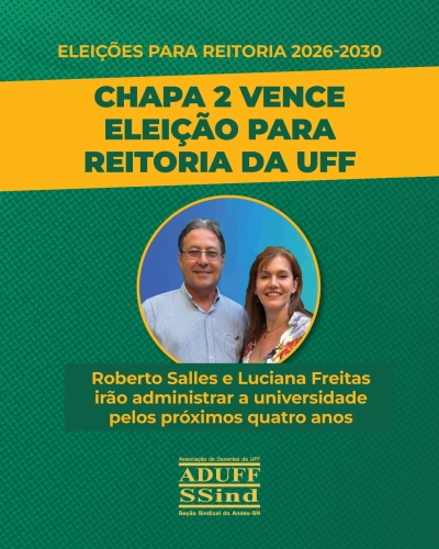 Chapa 2 vence eleição para a reitoria da UFF após disputa em dois turnos