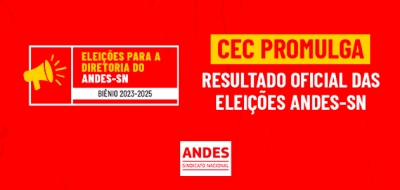 Chapa 1 vence a eleição do Andes-SN para o biênio 2023-2025