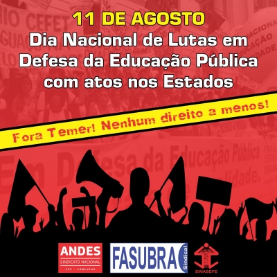 Ato no Rio marca o &#039;Dia Nacional de Luta pela Educação Pública&#039; nesta sexta (11)