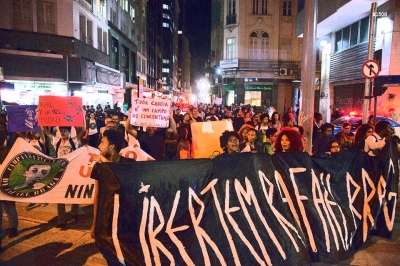 Reprodução de foto de manifestação pela liberdade para Rafael Braga divulgada na página do movimento