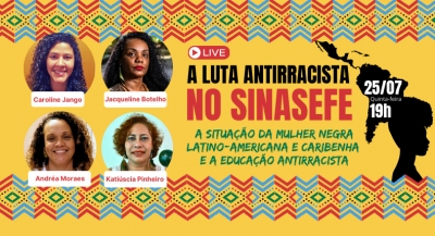 Diretora da Aduff, professora Jacqueline Botelho participa de live de formação antirracista no 'Dia da Mulher Negra'