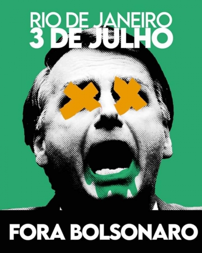 Rio volta às ruas neste sábado (3) para dizer &#039;Fora governo genocida e corrupto de Bolsonaro e Mourão&#039;