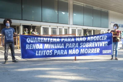 Aduff participou de ato contra a flexibilização do isolamento em Niterói