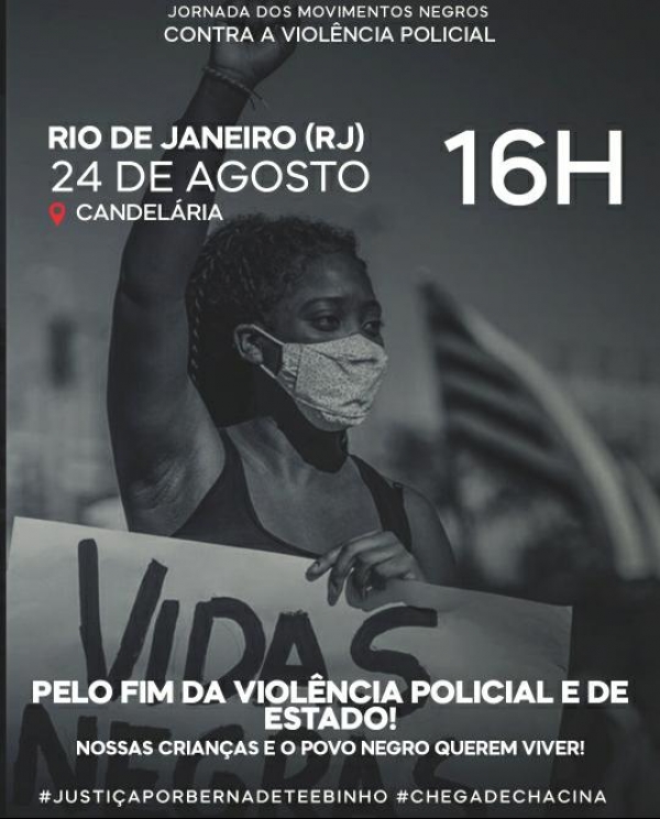 24 de agosto ser&aacute; marcado por Jornada Nacional dos movimentos negros contra viol&ecirc;ncia policial