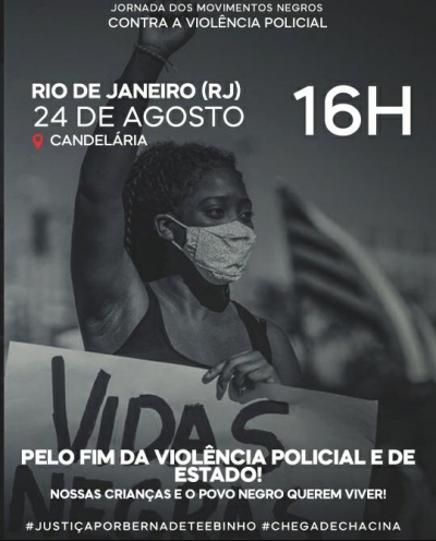 24 de agosto será marcado por Jornada Nacional dos movimentos negros contra violência policial