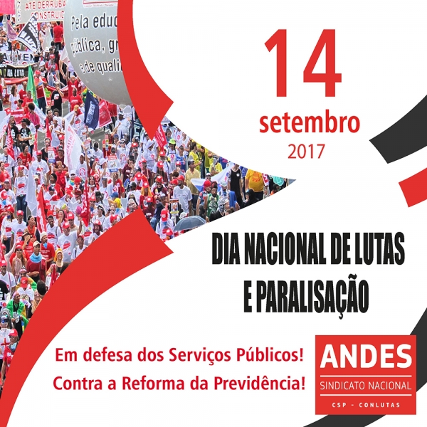 14 de setembro: Dia de Lutas e Paralisação em Defesa dos Serviços Públicos