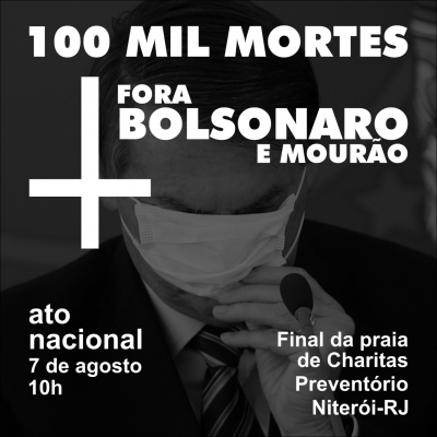 Em defesa da vida, Dia de Luta e de Luto na sexta (7) defenderá &#039;Fora Bolsonaro&#039;