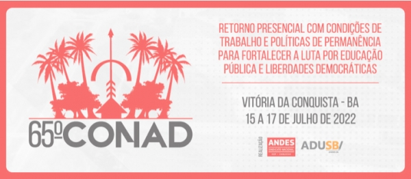 65&ordm; Conad, de volta ao presencial, acontece de 15 a 17 de julho em Vit&oacute;ria da Conquista (BA)