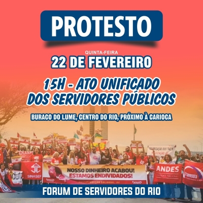 Educação federal vai ao ato desta quinta (22) no Rio defender serviço público e reposição salarial