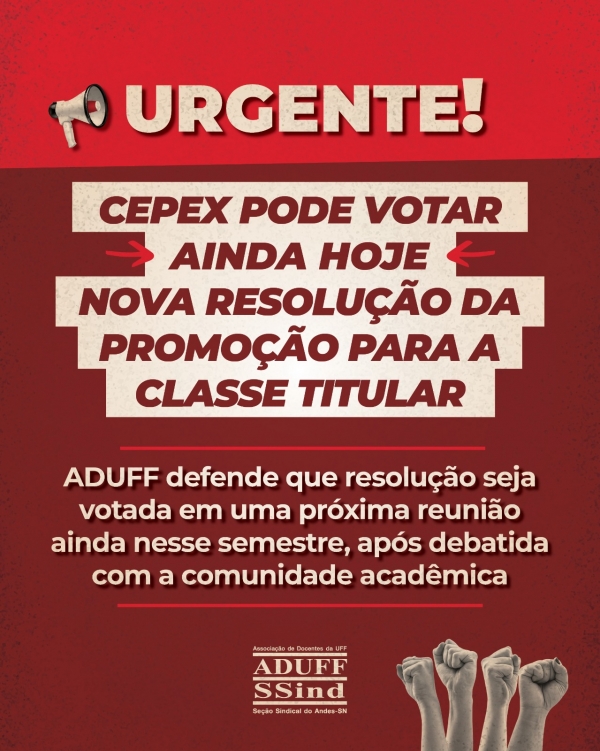 CEPEx pode votar neste dia 8 de abril nova resolu&ccedil;&atilde;o da promo&ccedil;&atilde;o para a classe de Titular